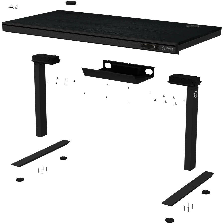 Компьютерный стол LORGAR Desk PRO 80 Wooden LRG-DP80W чёрный — 4