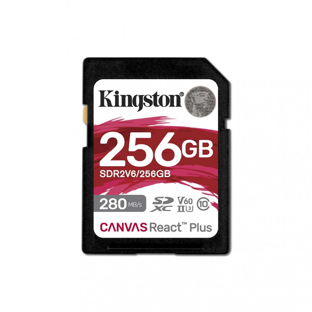 Карта памяти Kingston 256GB SDXC Canvas React Plus SDXC UHS-II 280R/150W U3 V60