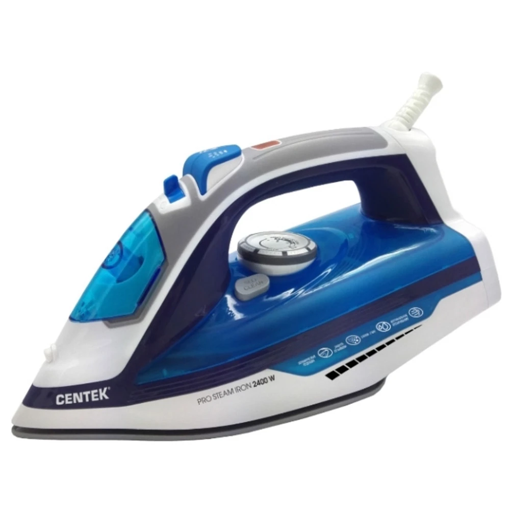 Утюг Centek CT-2350, 2600W, синий, керамика — 2
