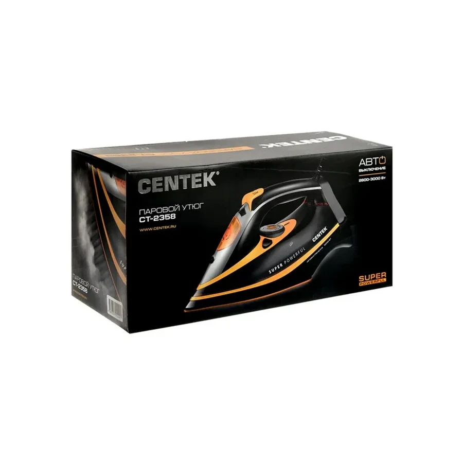 Утюг Centek CT-2358, 3000W, жёлтый, керамика — 2