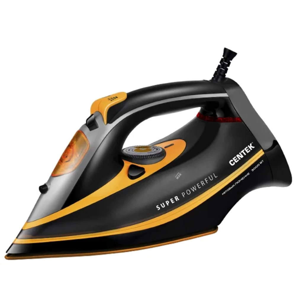 Утюг Centek CT-2358, 3000W, жёлтый, керамика — 3