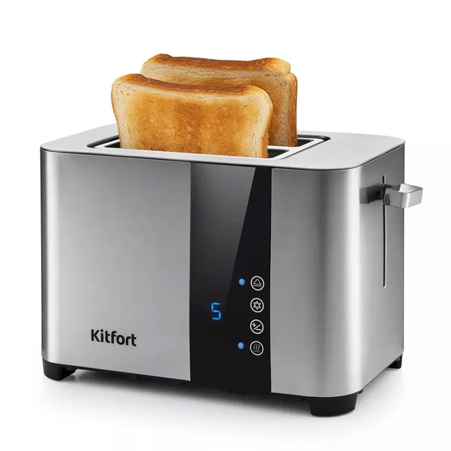 Kitfort КТ-2047 тостер 850W, 7 режимов, серебристый