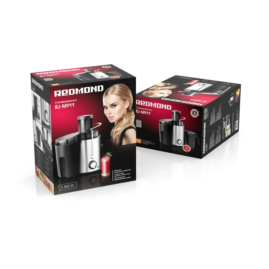 Соковыжималка центробежная Redmond RJ-M911, 860 Вт, 2 скорости — 3