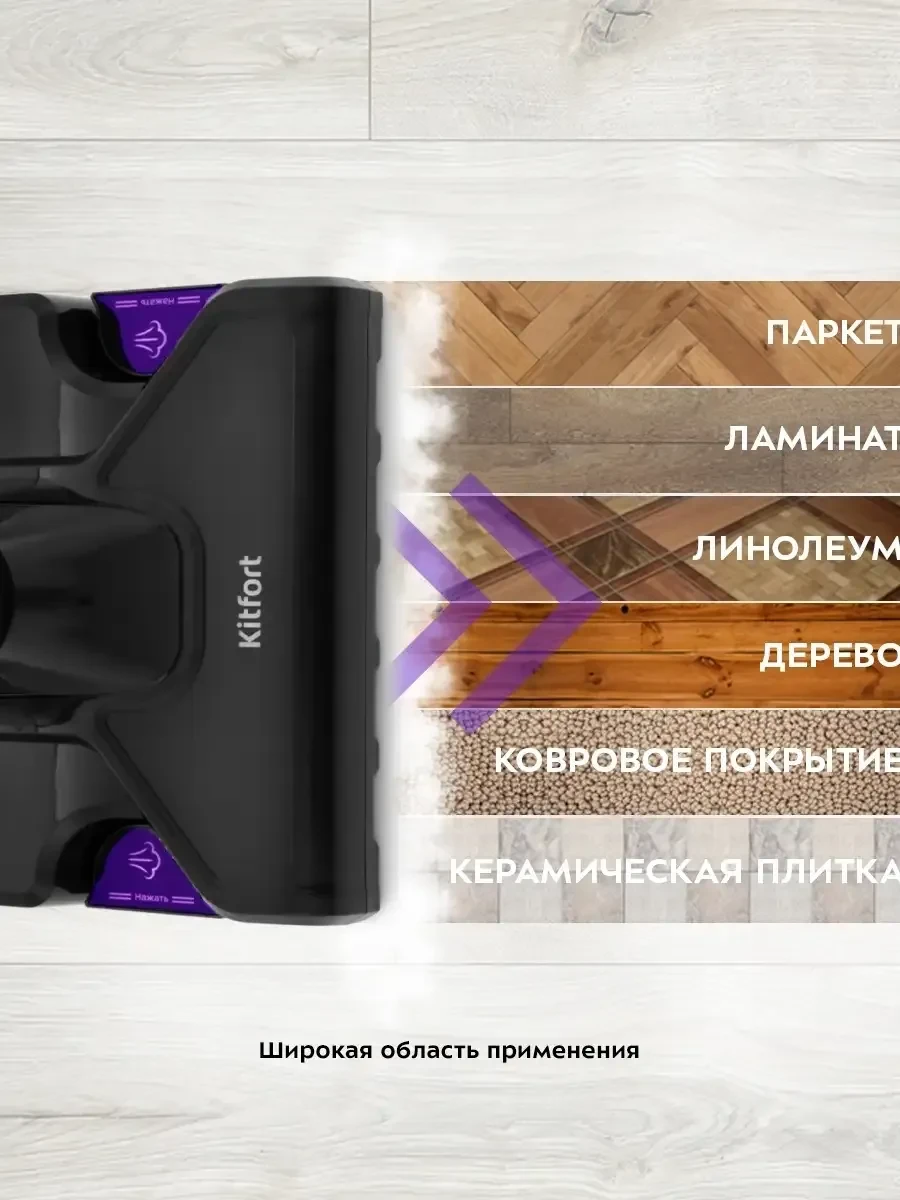 Паровой вертикальный пылесос Kitfort КТ-575-1 — 4