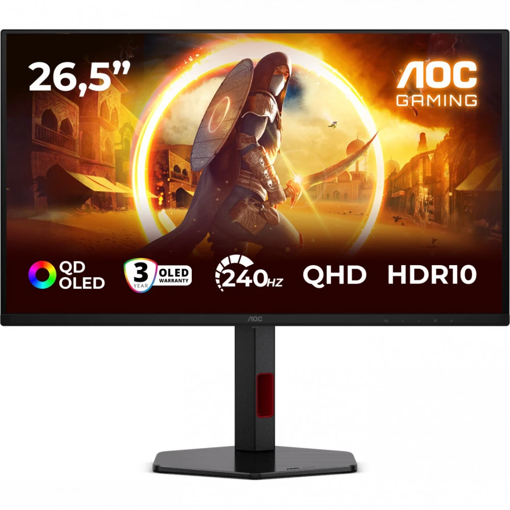 Монитор Игровой 27" AOC Q27G4ZDR QD-OLED 2560x1440 240Hz 0.03ms 400cd/m2 1,5M:1 2xHDMI 1xDP Черный