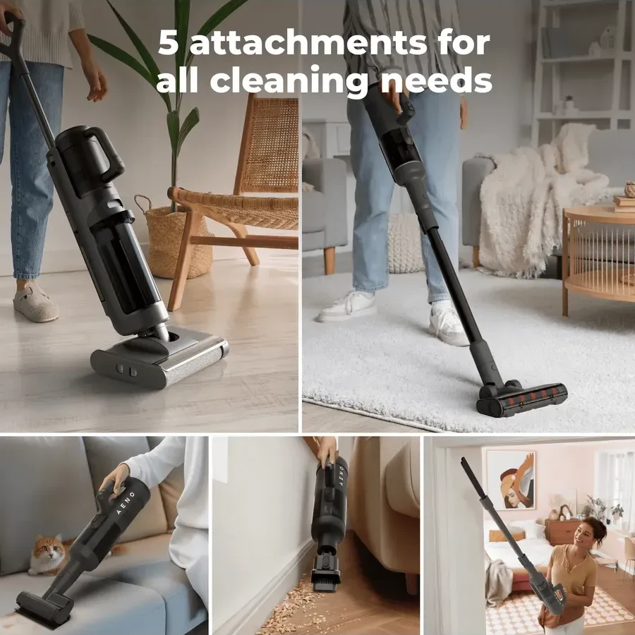 Трансформер Aeno Cordless, влажная/сухая уборка, 200W — 3