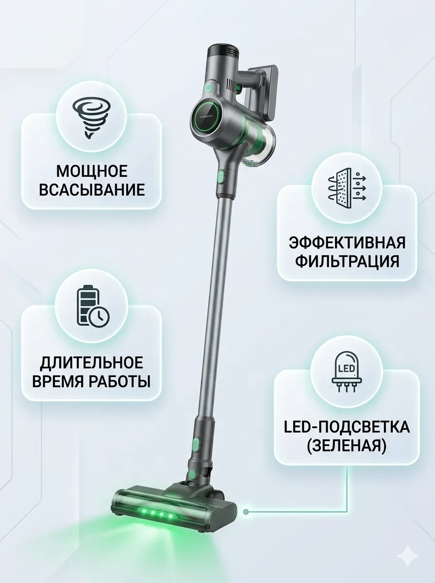 Беспроводной пылесос Trouver Cordless Vacuum Cleaner G70 Detect