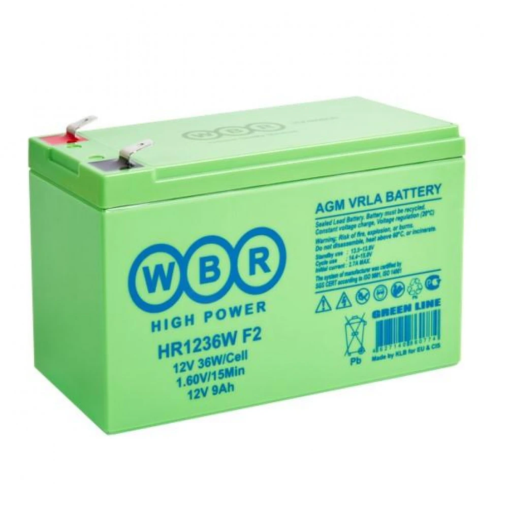 Батарея для UPS 12V,  9Ah, WBR HR1236W F2, 151x65x94mm — 3
