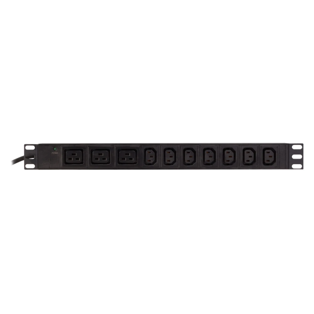 Сетевой фильтр SHIP 700573102, для шкафов и стоек 19", 7xC13 + 3xC19, 2 м, 16 А, чёрный — 3
