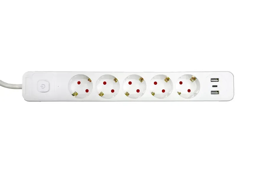 Сетевой фильтр SMART SM-GS05BK3U, 16А, 3м, USB — 2