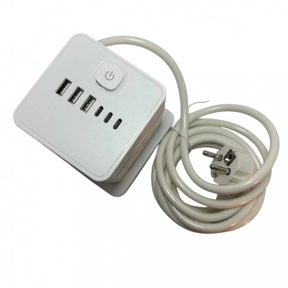 Сетевой фильтр SMART SM-UN041K1F, 10А, 3USB — 5