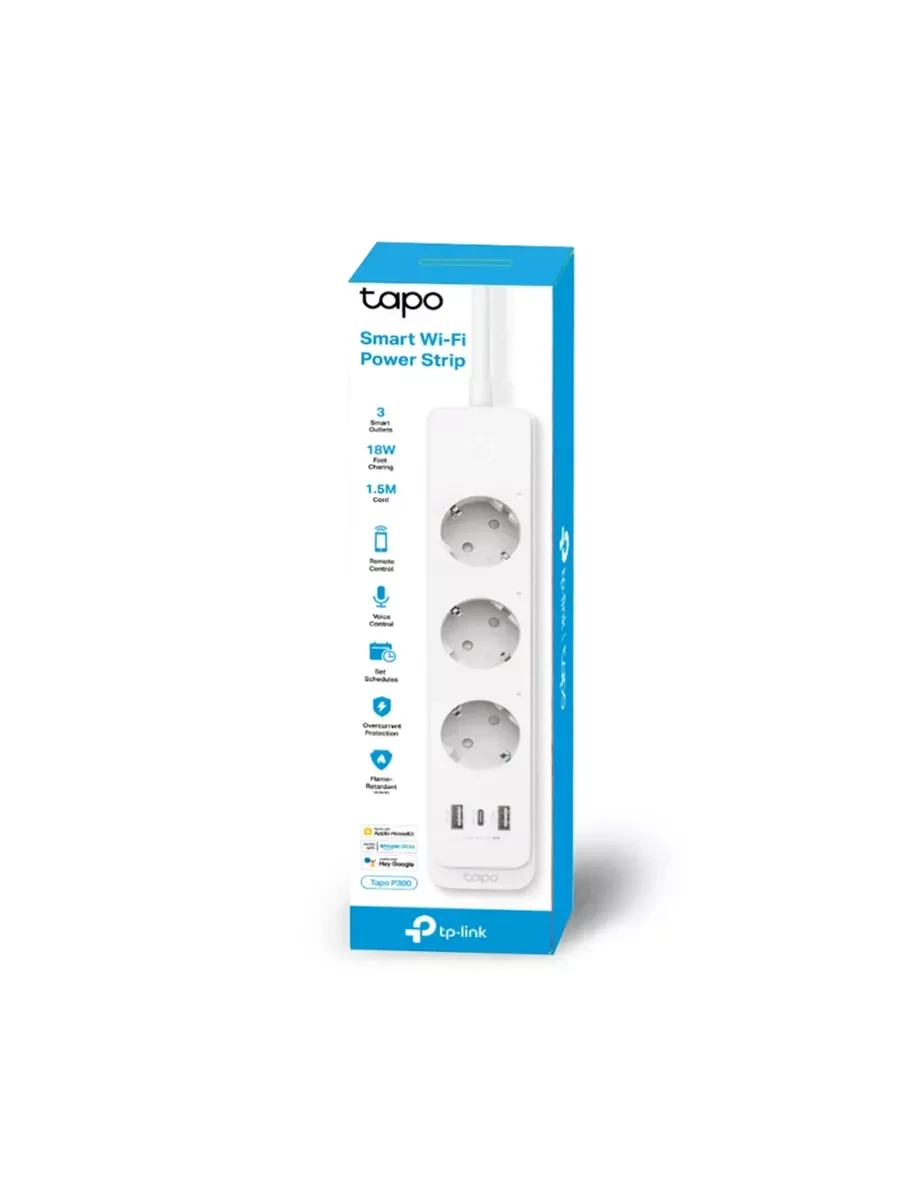 Умный сетевой фильтр TP-Link Tapo P300, Wi-Fi, 10 A, 2300 Вт — 4