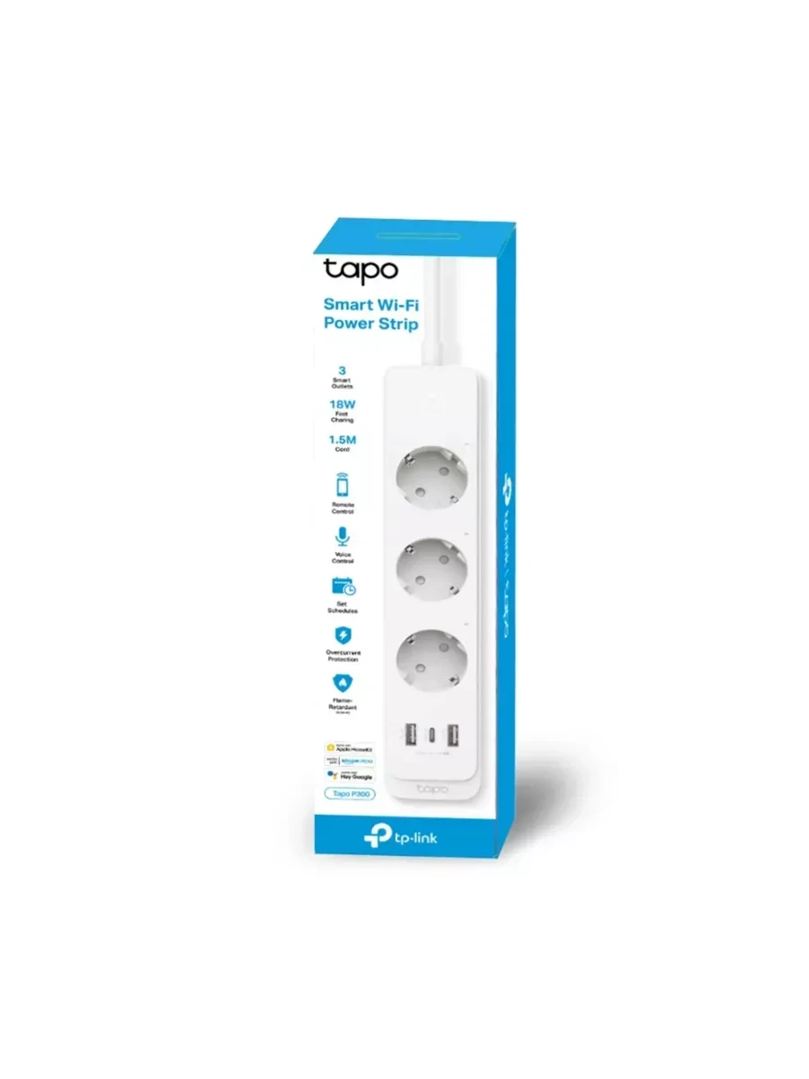 Умный сетевой фильтр TP-Link Tapo P300, Wi-Fi, 10 A, 2300 Вт — 5