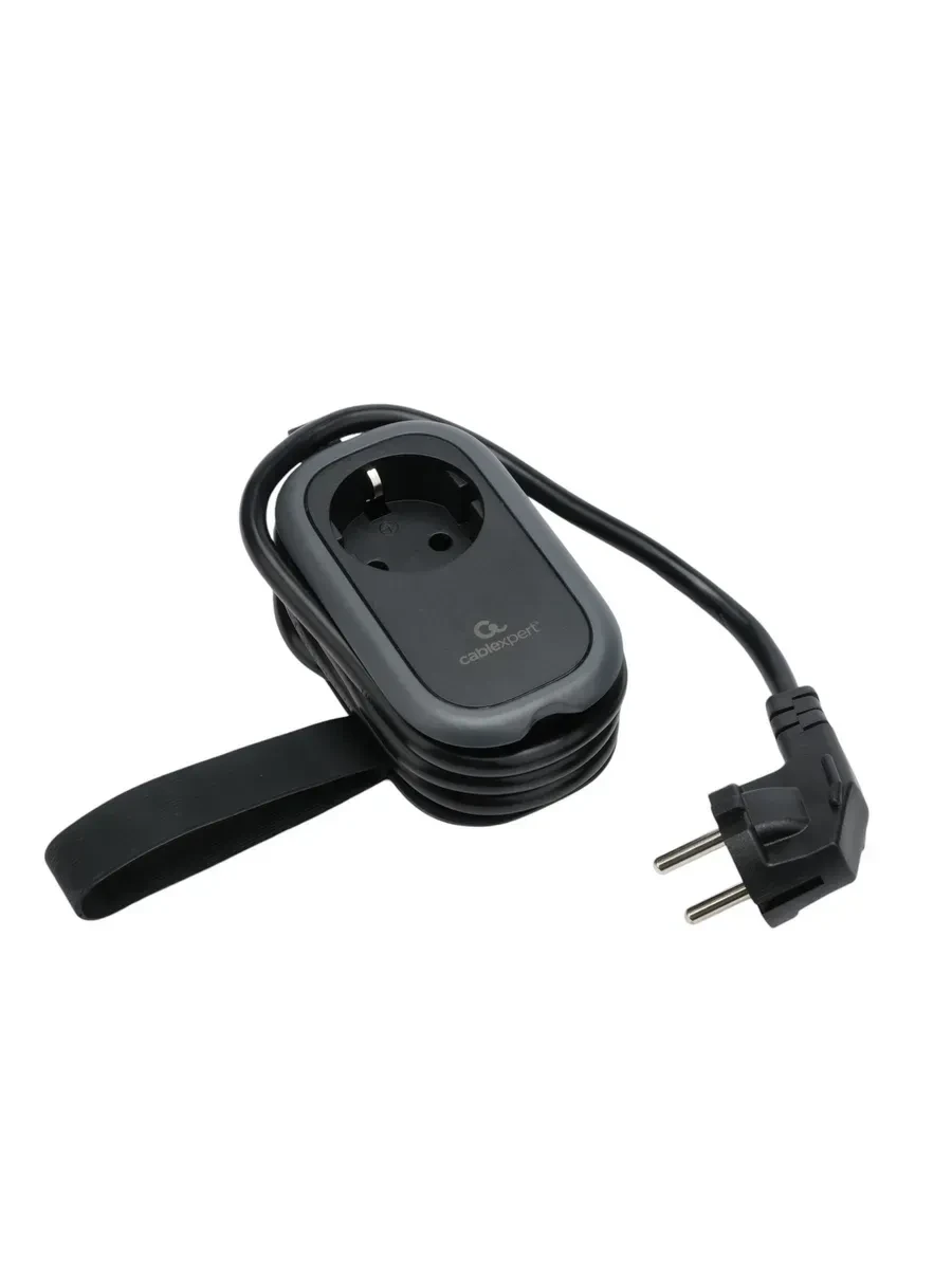Сетевой фильтр Cablexpert EXN-1-CU2-B, 1,13м, 1 розетка, 2xUSB/Type-C — 5