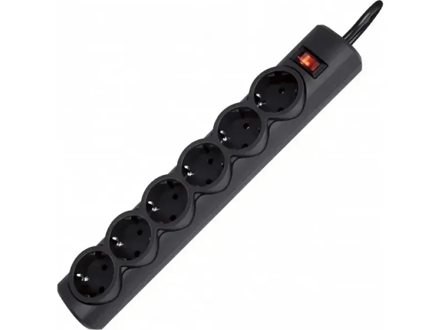 Сетевой фильтр Defender DFS 151 6 розеток Black