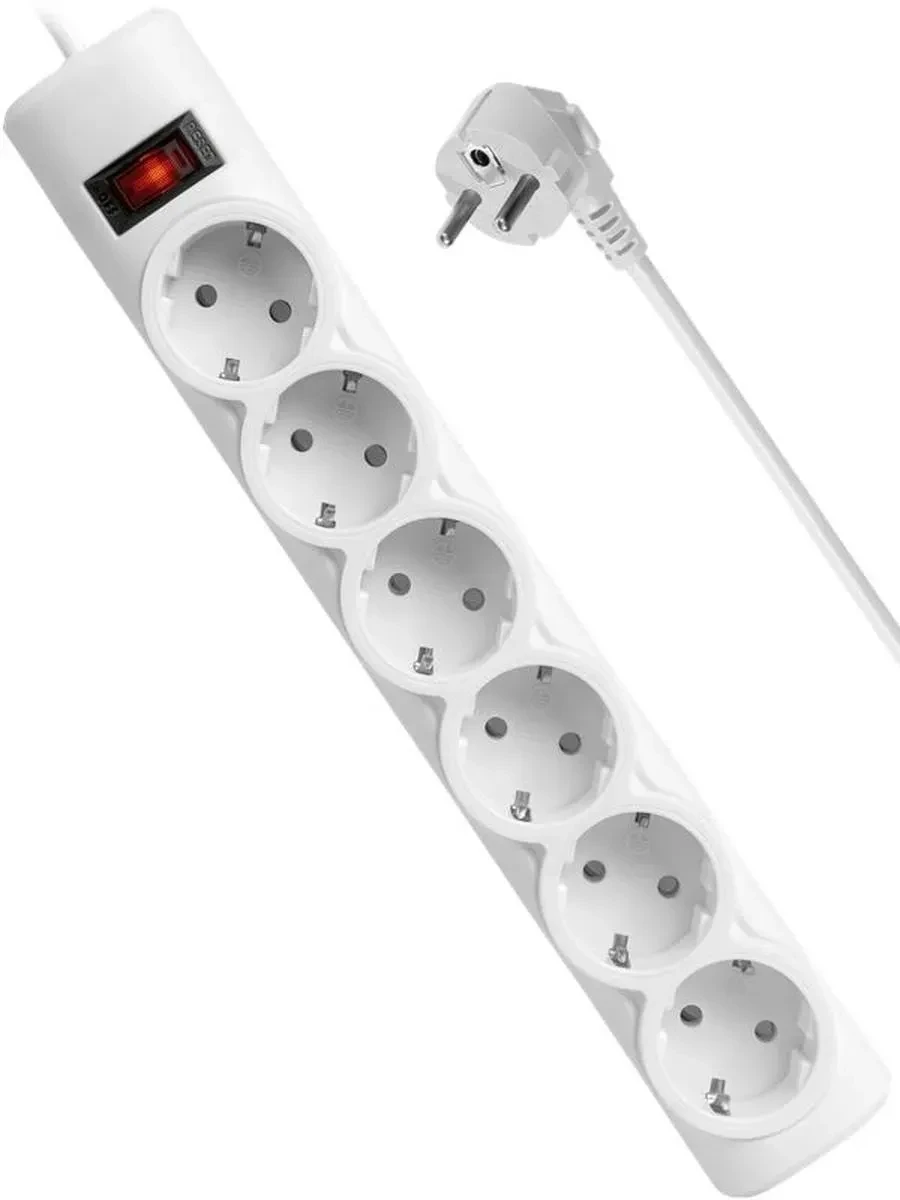 Сетевой фильтр Defender DFS 153 6 розеток White