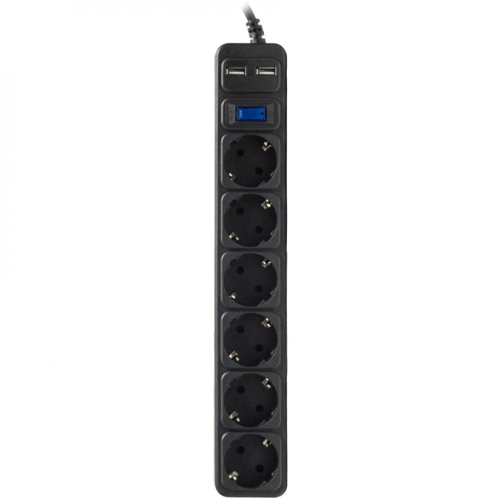 Setevoy filtr SVC ZC6S-30M-USB, 6 розеток, 3 m