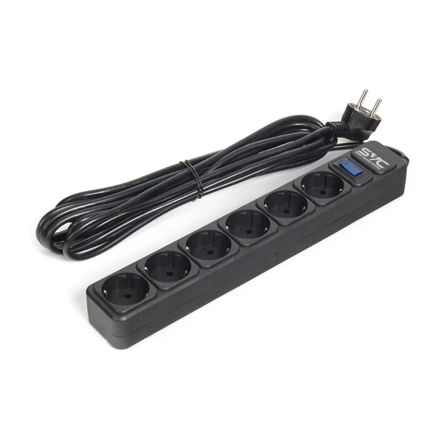 Setevoy filtr SVC ZC6S-50M, 6 розеток, 5 m — 2