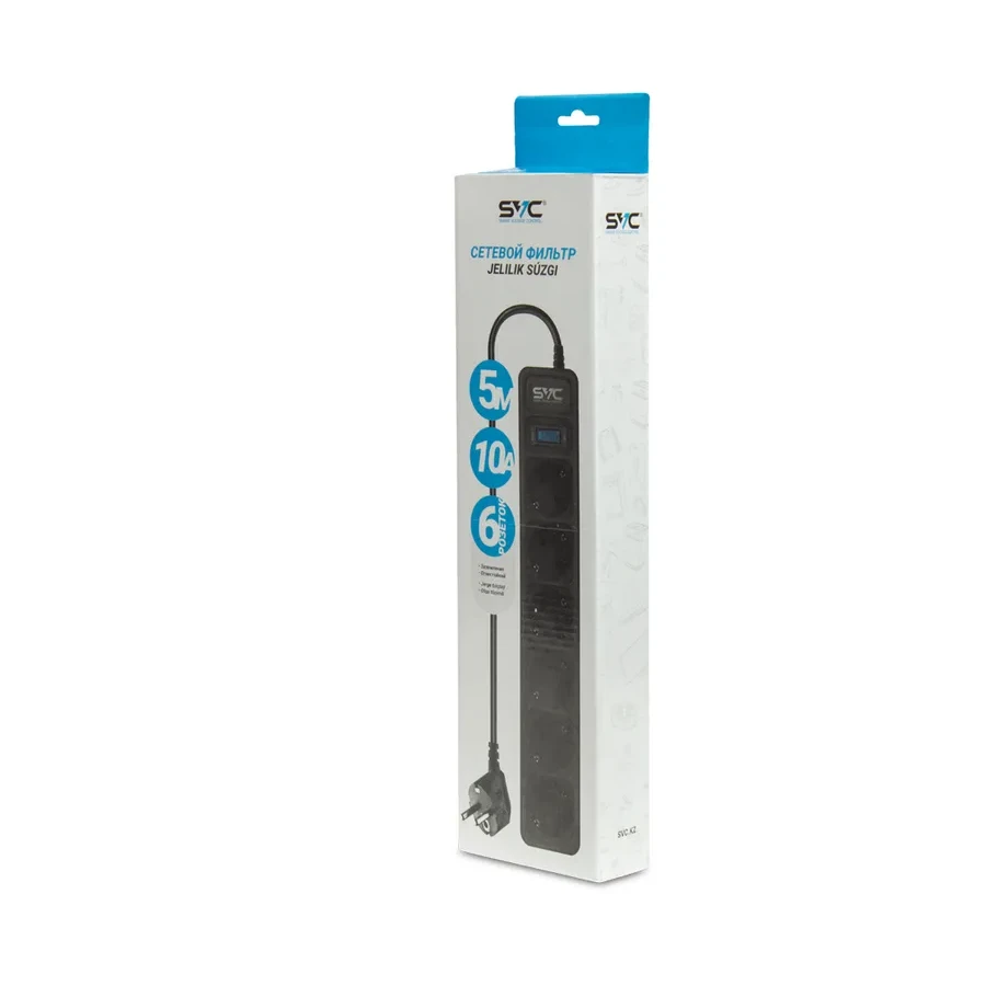 Setevoy filtr SVC ZC6S-50M, 6 розеток, 5 m — 3