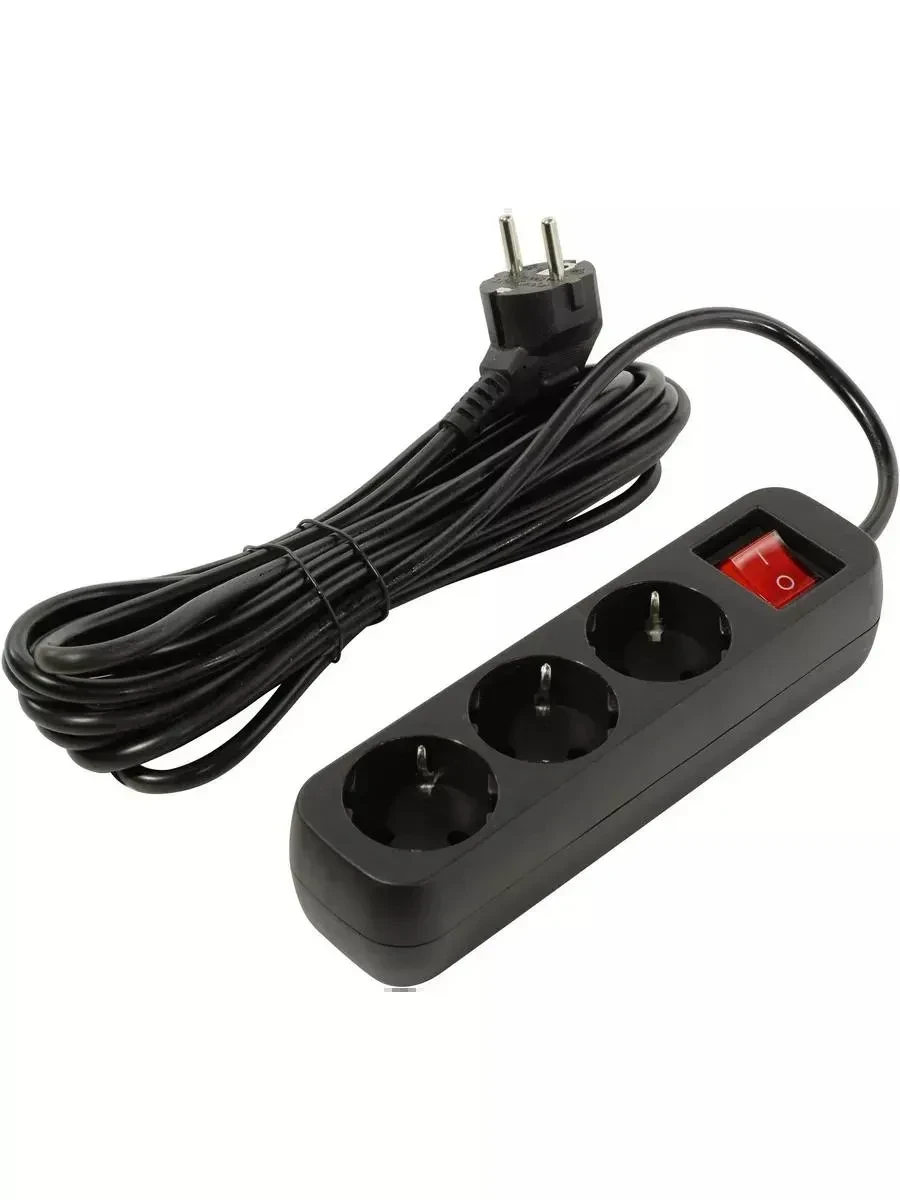 Удлинитель Defender G350 5м 3 розетки черный