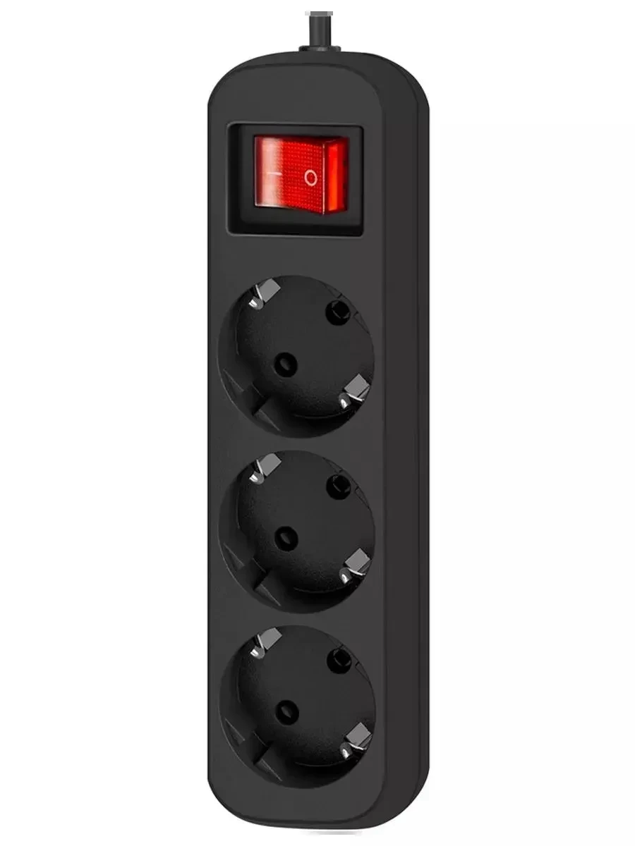Удлинитель Defender G350 5м 3 розетки черный — 2