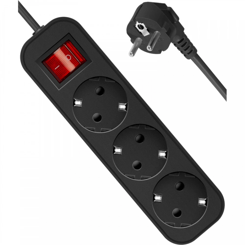 Удлинитель Defender G350 5м 3 розетки черный — 4
