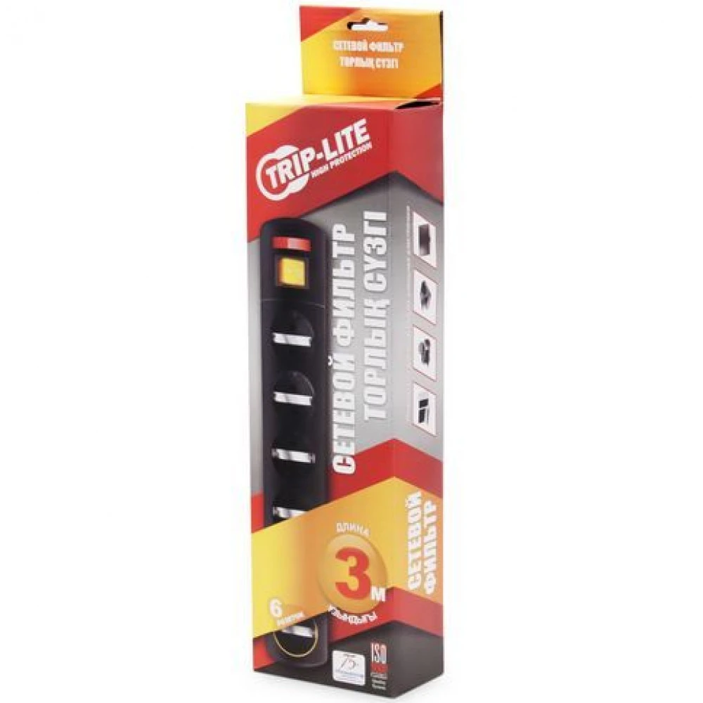 Сетевой фильтр Trip-lite GR16-1379T, 6 розеток, 1,5м, чёрный — 5