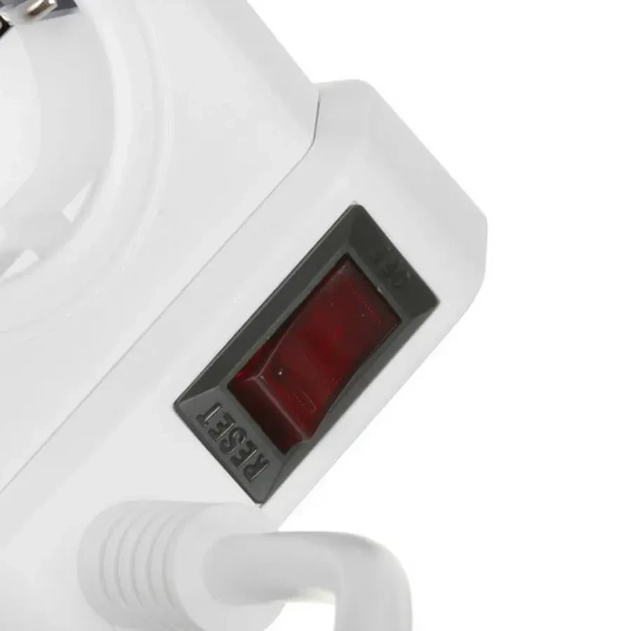Сетевой фильтр Cablexpert Tower TWR-5-U4-W-2, 5р, 10А, 4хUSB, 3.1А, 2м, ур.защ. 4+, коробка белый — 3