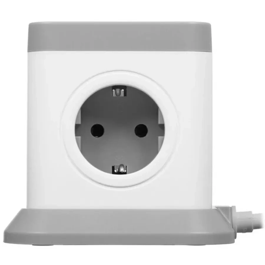Сетевой фильтр Cablexpert Tower, TWR-4-CU2-W-2, 4р, 10А, 1xType-C PD, 20Вт, 2хUSB, 2м, защ. 2+ белый — 3