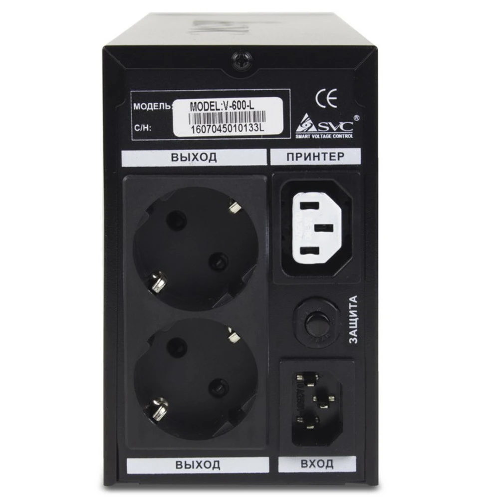 UPS SVC V-800-L, 800VA/480Vt, AVR, 3 розеток — 3