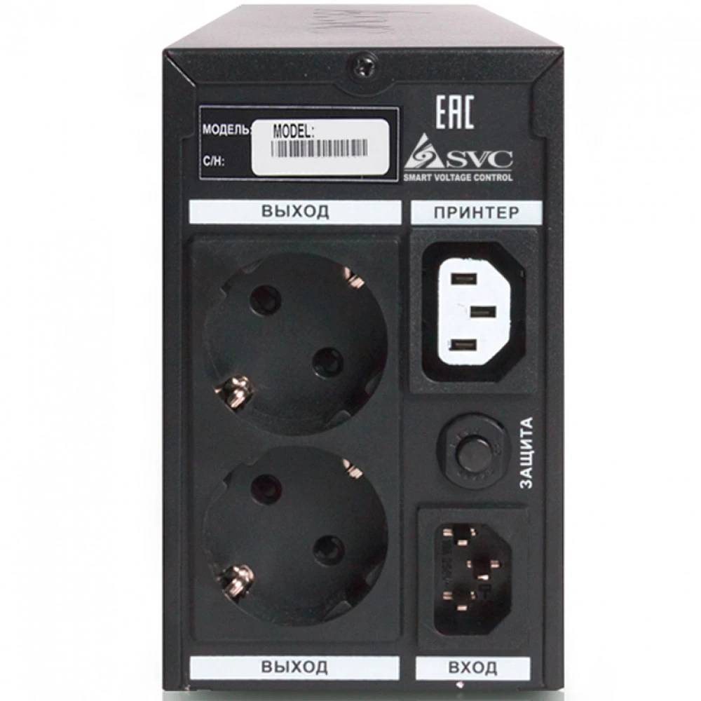 UPS SVC V-500-L-LCD, 500VA/300Vt, LCD, 3 розеток — 3