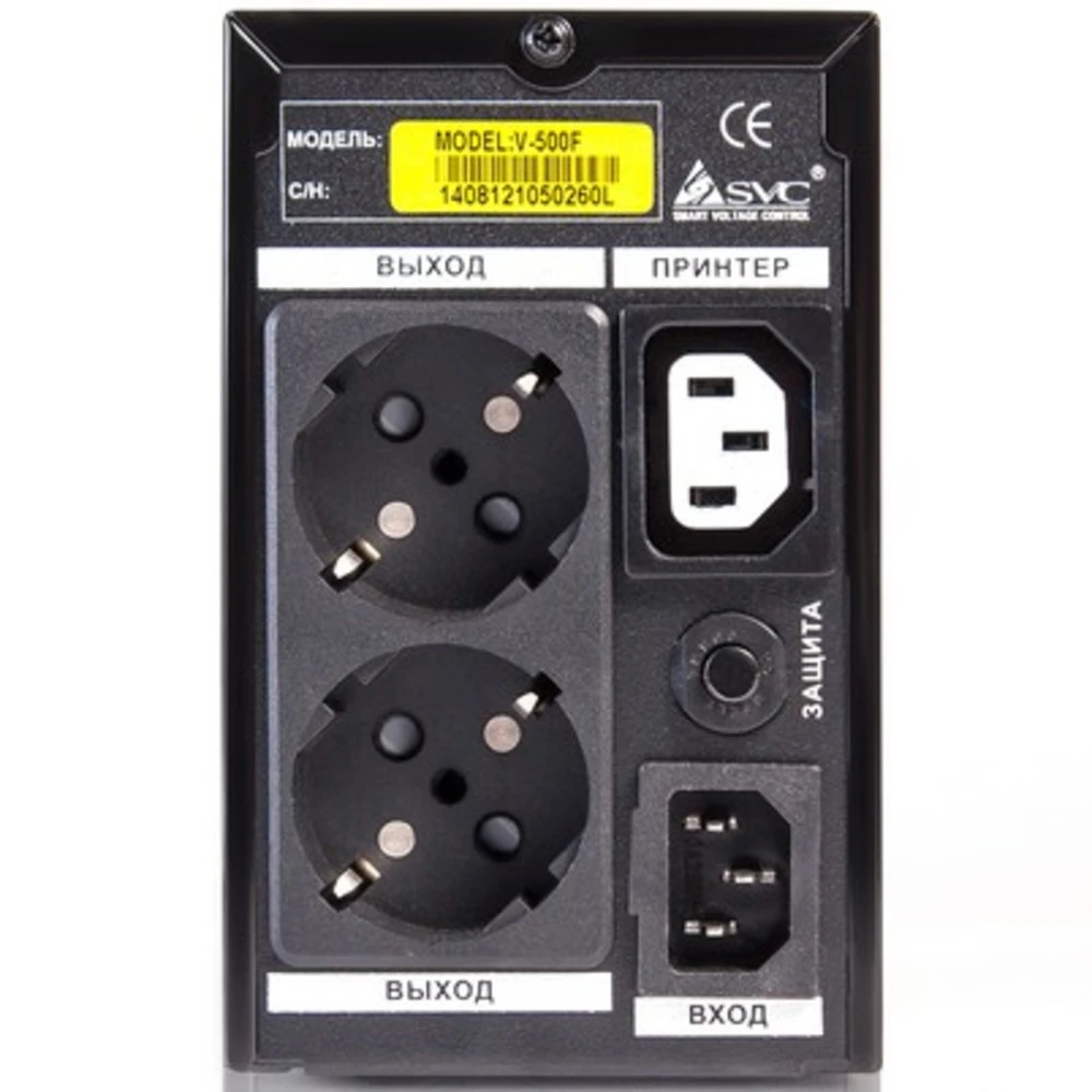 UPS SVC V-500-F, 500VA/300Vt, AVR, 3 розеток — 4