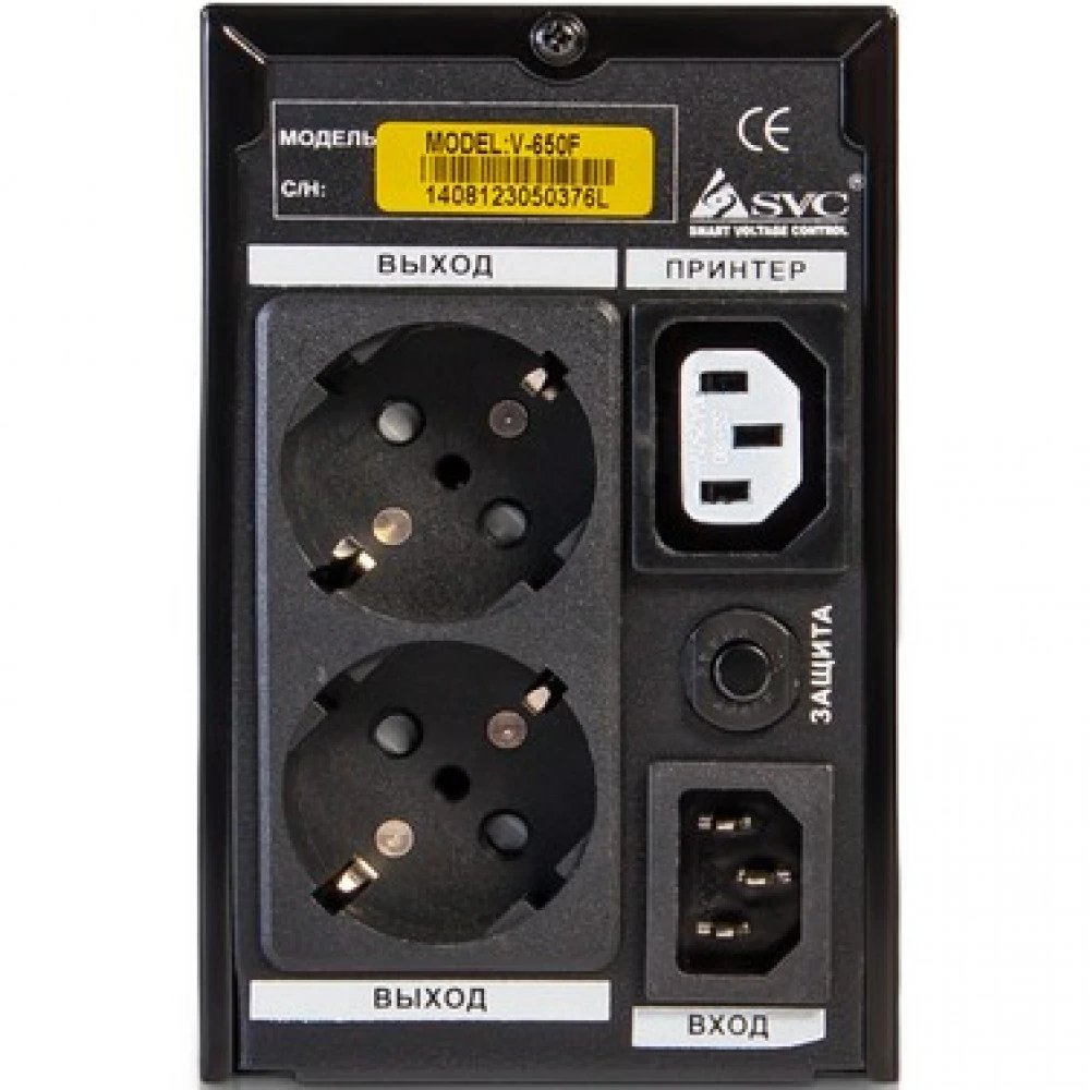 UPS SVC V-600-F, 600VA/360Vt, AVR, 3 розеток — 4