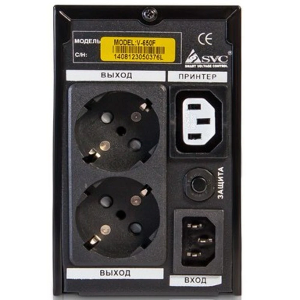 UPS SVC V-650-F, 650VA/390Vt, AVR, 3 розеток — 4