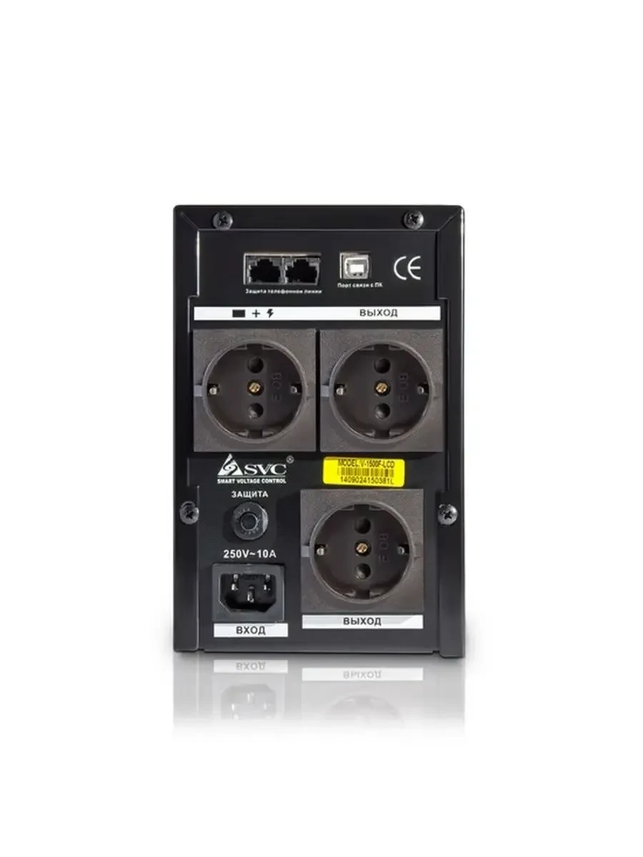ИБП UPS SVC V-1500-F-LCD, 1500VA/900Vt, Smart, LCD, USB — 2