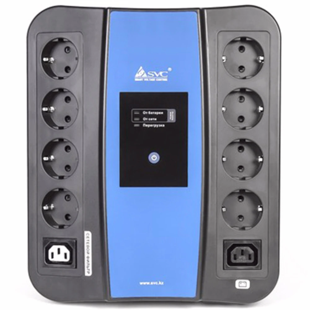 UPS SVC U-600, 600VA/360Vt, USB, 8+2 розеток, 5V/2A — 2