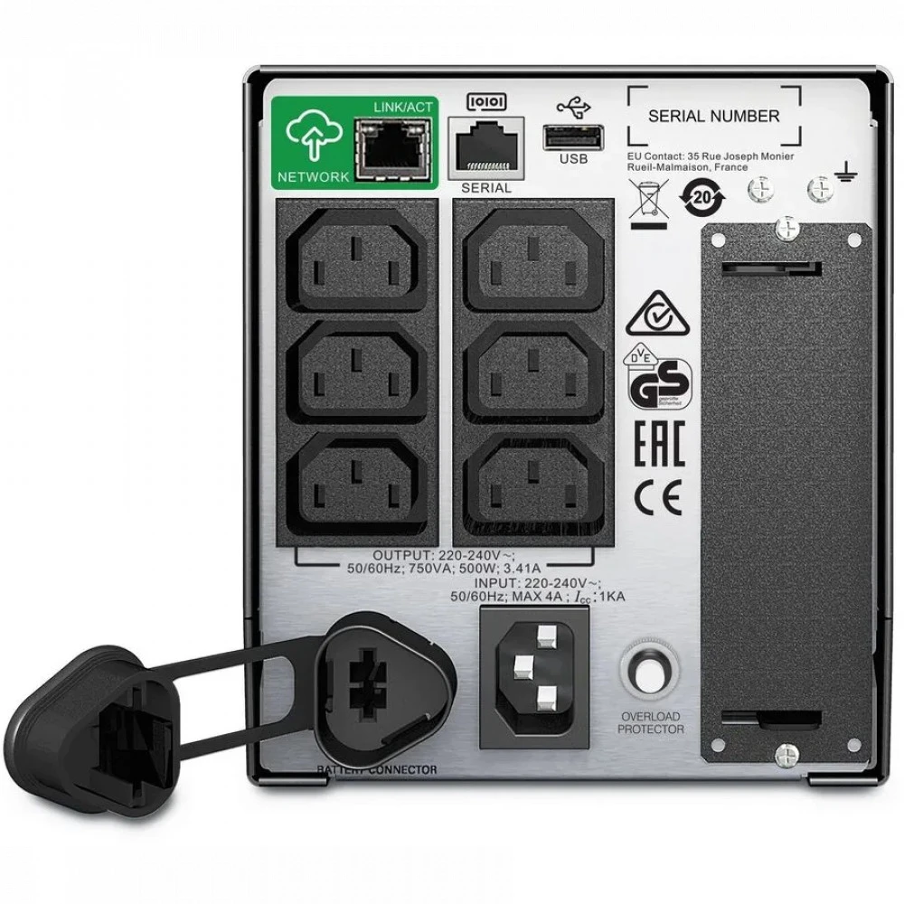 ИБП APC Smart-UPS SMT750IC, 750ВА/500Вт, резервный — 5
