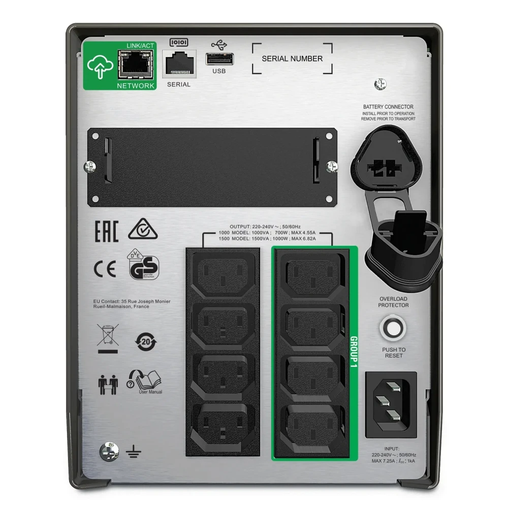 ИБП APC Smart-UPS SMT1500IC, 1500ВА/1000Вт, резервный — 3