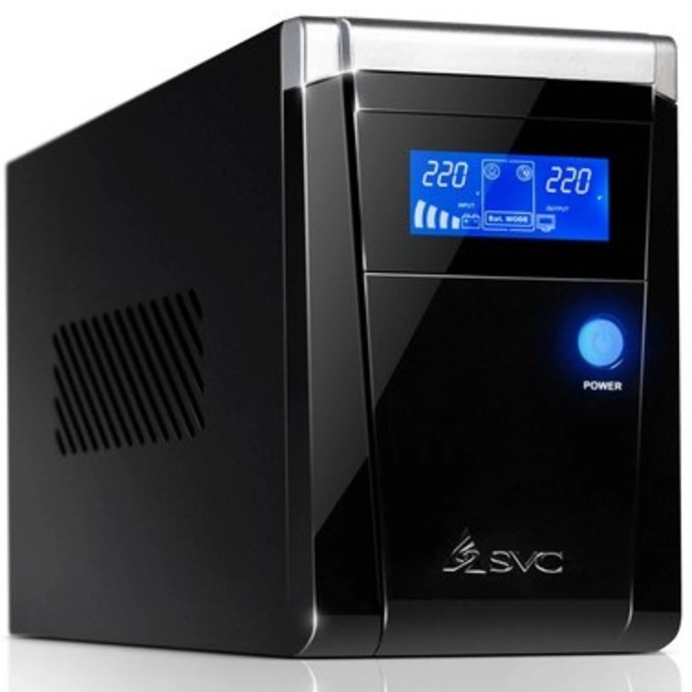 ИБП SVC V-1200-F-LCD, 1200VA/720W, AVR, 3xSchuko