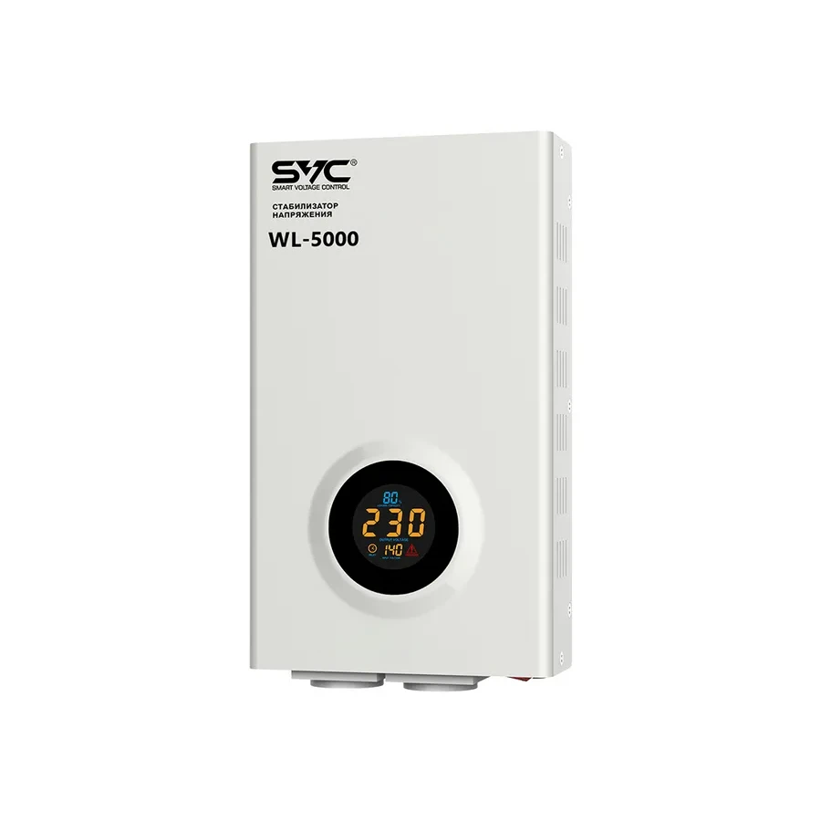 Стабилизатор SVC WL-5000, 5000ВА/5000Вт, LED, белый