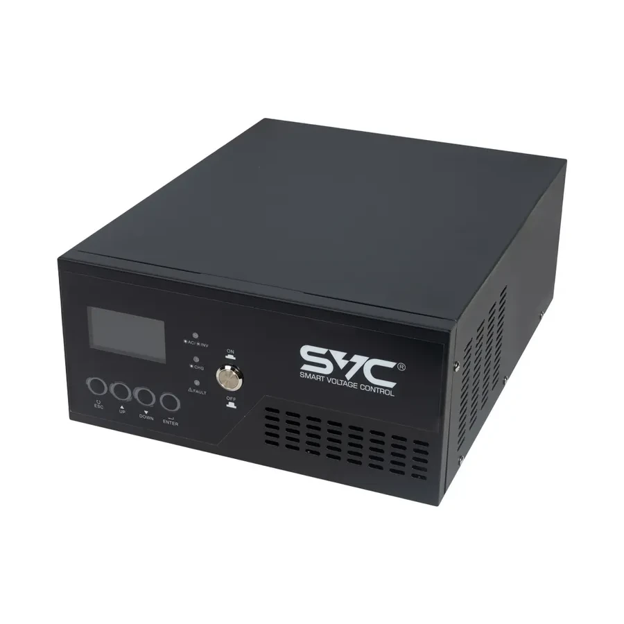 Инвертор SVC ES-1000-LCD, 1100ВА/800Вт, черный