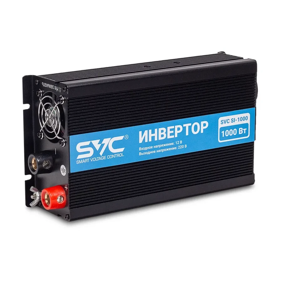 Инвертор SVC SI-1000, 1000ВА/1000Вт, USB, черный