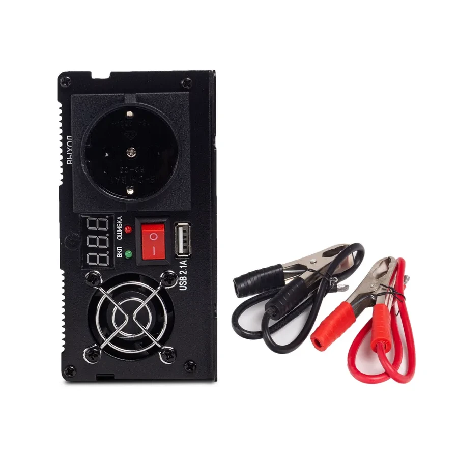 Инвертор SVC SI-1000, 1000ВА/1000Вт, USB, черный — 3