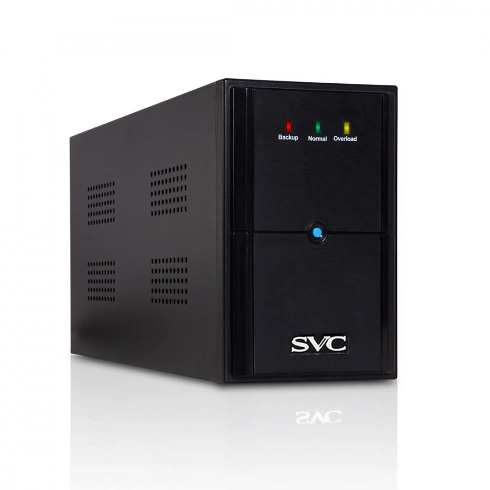 ИБП UPS SVC V-1200-L, AVR, 1200VA/720W, 12V/7Ah*2, (3) Schuko — 4