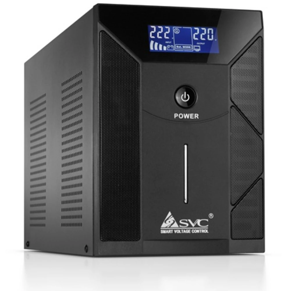 ИБП UPS SVC V-2000-F-LCD,Smart, AVR 2000VA/1200W, 12V/9Ah*2, (4) Schuko