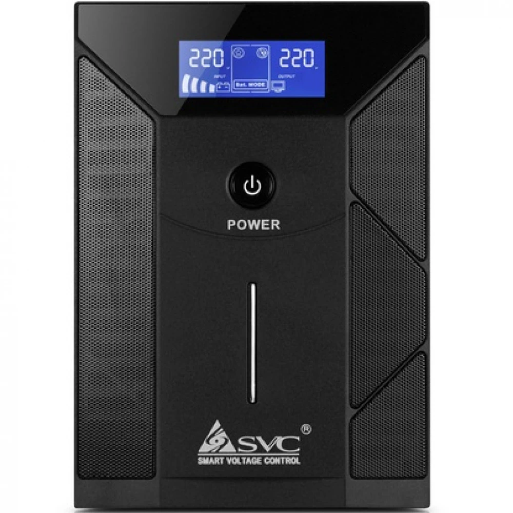 ИБП UPS SVC V-2000-F-LCD,Smart, AVR 2000VA/1200W, 12V/9Ah*2, (4) Schuko — 4