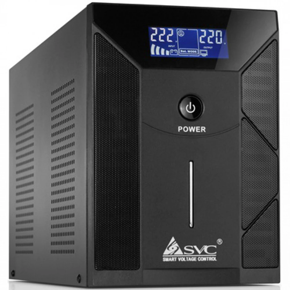ИБП UPS SVC V-3000-F-LCD,Smart, AVR 3000VA/1800W, 12V/7.5Ah*4, (4) Schuko