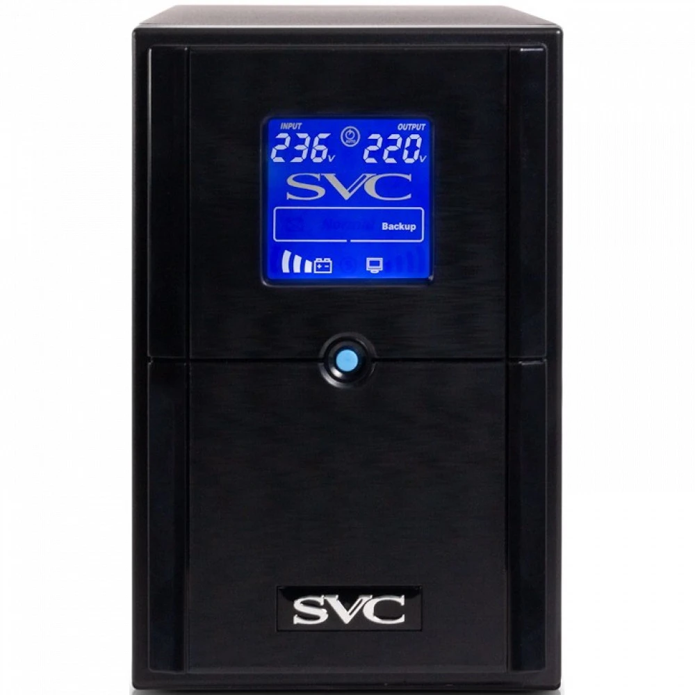 ИБП UPS SVC V-1500-L-LCD, AVR, 1500VA/900W, 12V/9Ah*2, (3) Schuko — 2