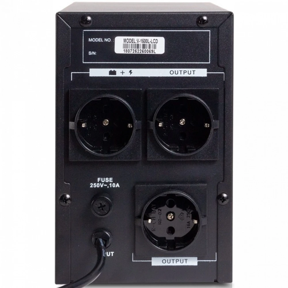 ИБП UPS SVC V-1500-L-LCD, AVR, 1500VA/900W, 12V/9Ah*2, (3) Schuko — 3