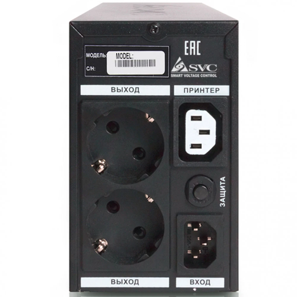 ИБП UPS SVC V-800-L-LCD, 800VA/480W, 12V/9Ah*1, (2) Schuko + (1) C13 — 3